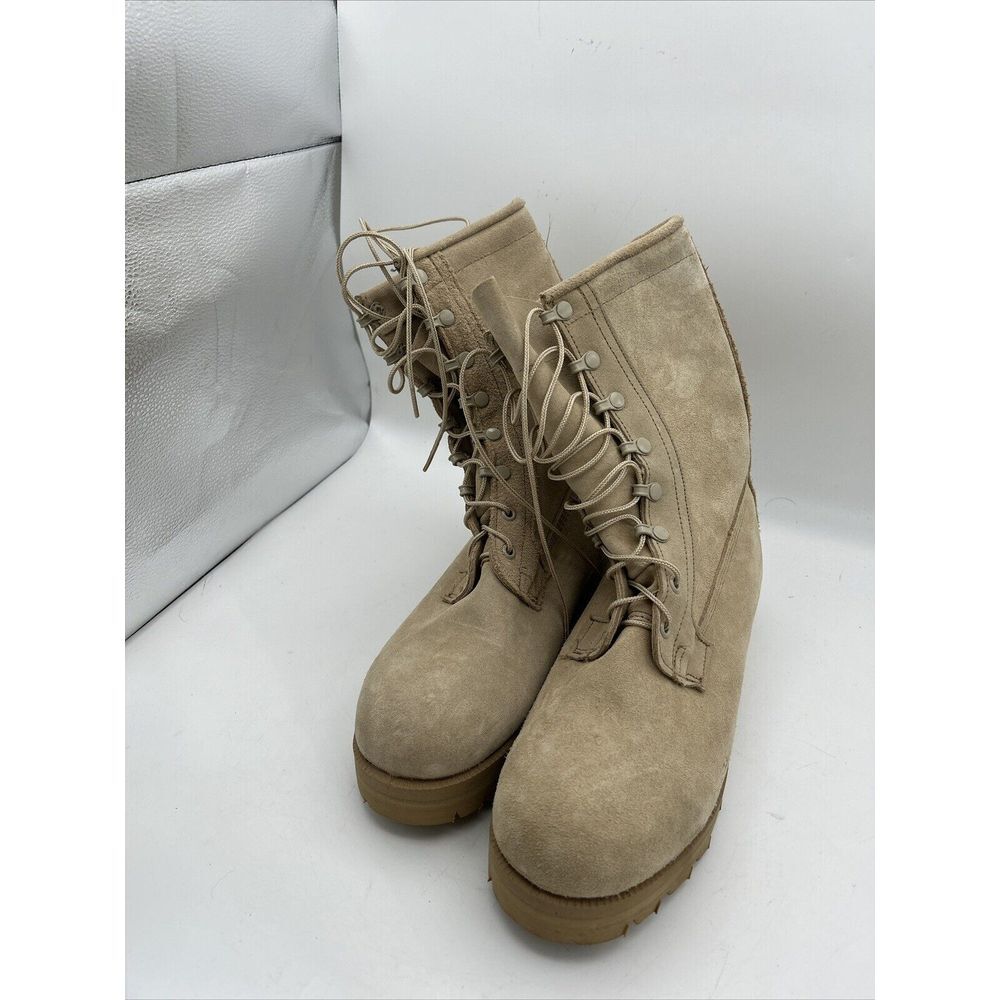 WELLCO Military Combat Boots 08-D-1042‎ Army Desert Tan VIBRAM Size 9.5 R NEW